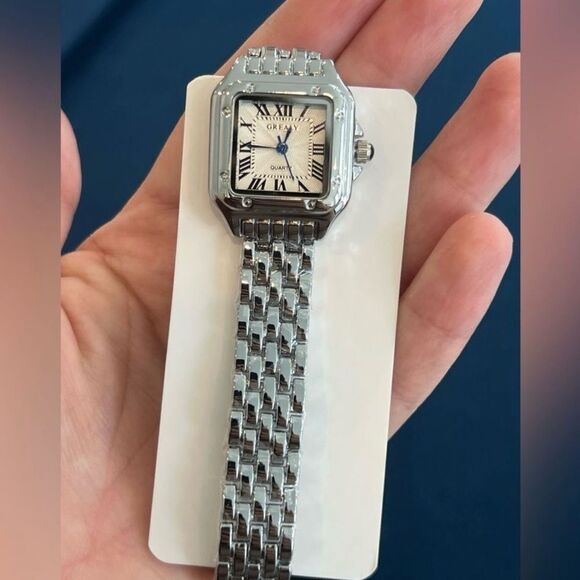 Classic silver-Tone Roman Numeral Watch - Picture 6 of 6